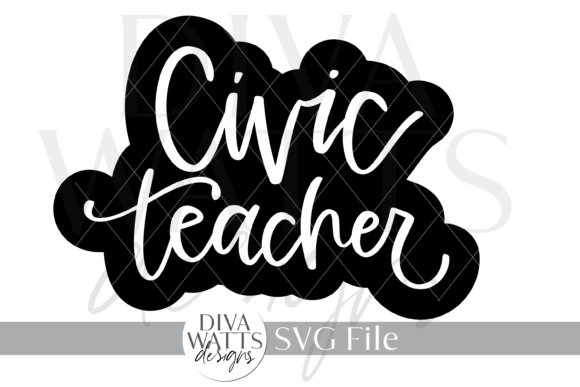 Civic Teacher Word Art Design SVG for Graphics and Crafts