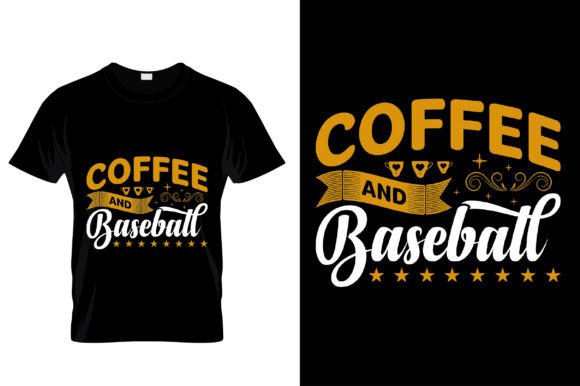 Coffee and Baseball Graphics for T-Shirt Designs