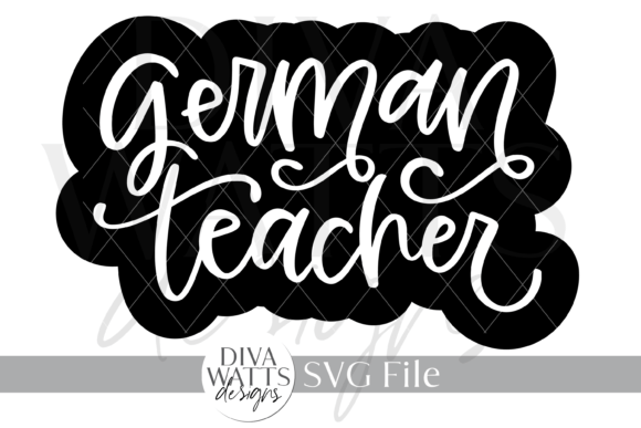 German Teacher Word Art Design SVG for Graphics & Crafts
