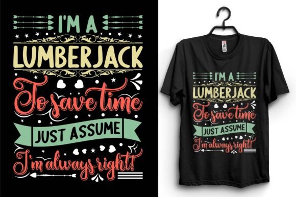 Lumberjack Typography T-shirt Design: A Practical Review for Sellers