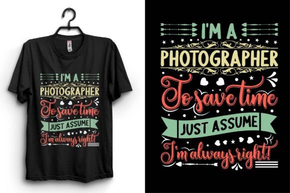 Photographer Typography T-shirt Design: Essential Graphics for Bloggers