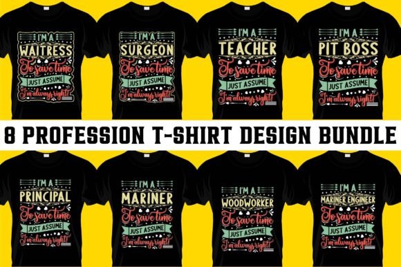 Profession Funny T-Shirt Design Bundle Review for Graphics