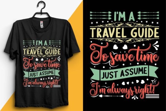 Travel Guide Typography TShirt Design: A Review of Graphics and T-Shirt Designs