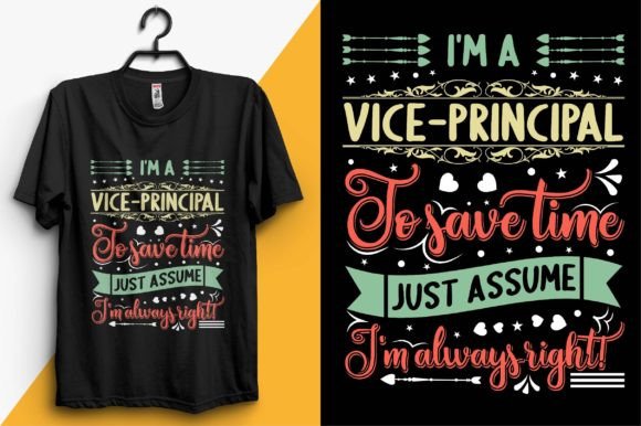 Vice Principal Typography TShirt Design for Graphics and T-Shirt Designs