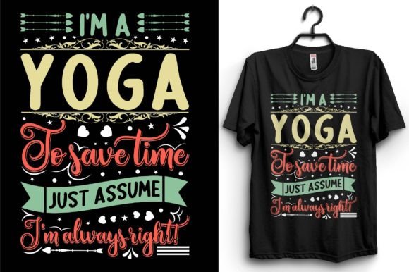 Yoga Typography T-shirt Design: Graphics for Branding